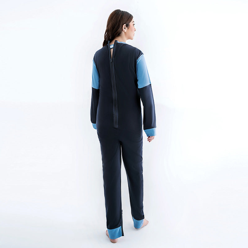 Dark Blue Nursing Overall | Adult Special Needs Onesie – Comfort